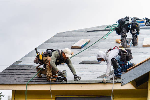 Professional Gutter Installation technician working in Green Bay, VA